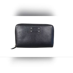 Kate Spade XL Black Textured Leather Wallet